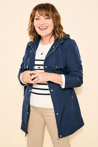 Belted Trench Coat With Hood
